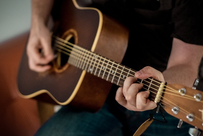 wooden guitar